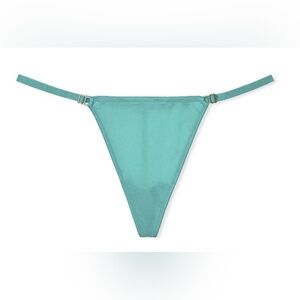 Victoria's Secret Teal String Thong V Hardware Second Skin Panty